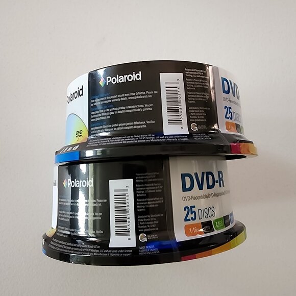 Polaroid DVD-R 4.7GB 120 Min 16x Recordable Discs - 2 Spindles of 25 = 50 Discs - Picture 5 of 6